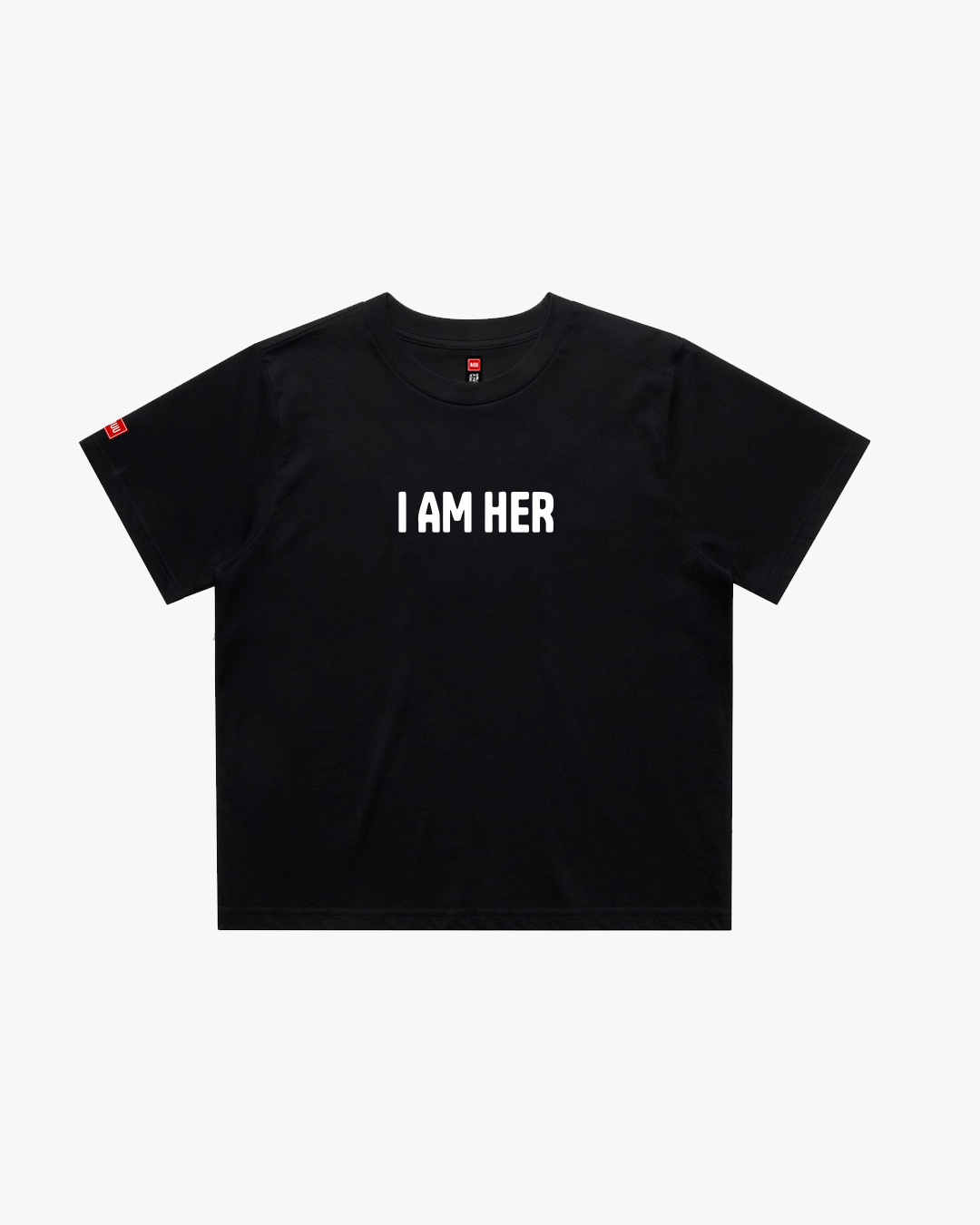I AM HER Boxy Tee - Black