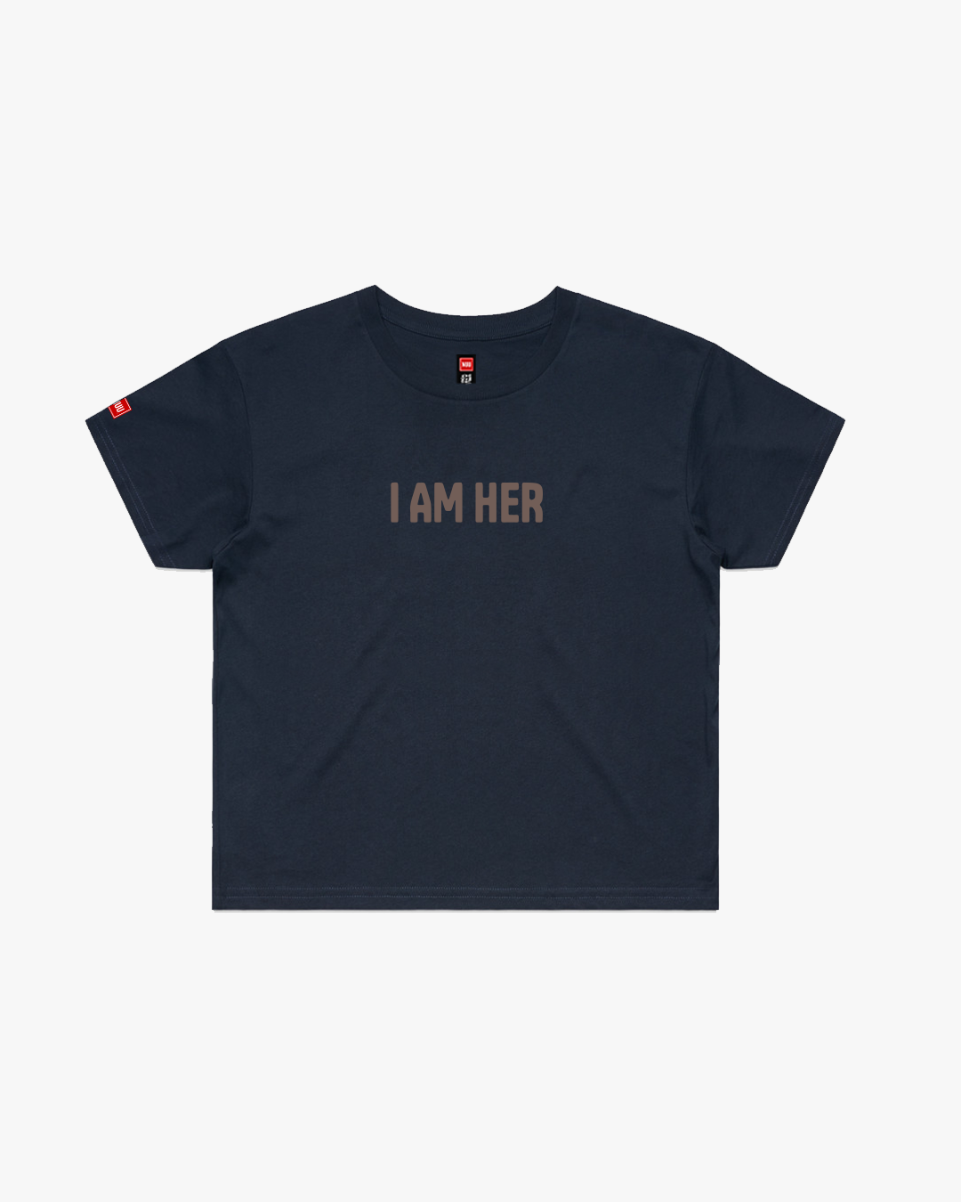 I AM HER Boxy Tee - Navy