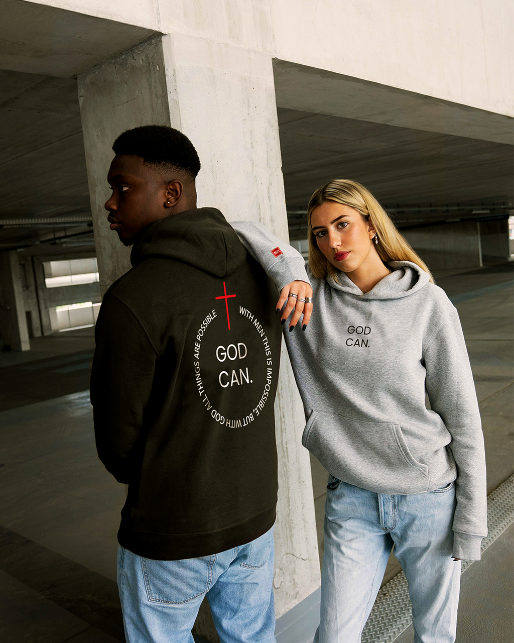 God Can Hoodie - Heather Grey