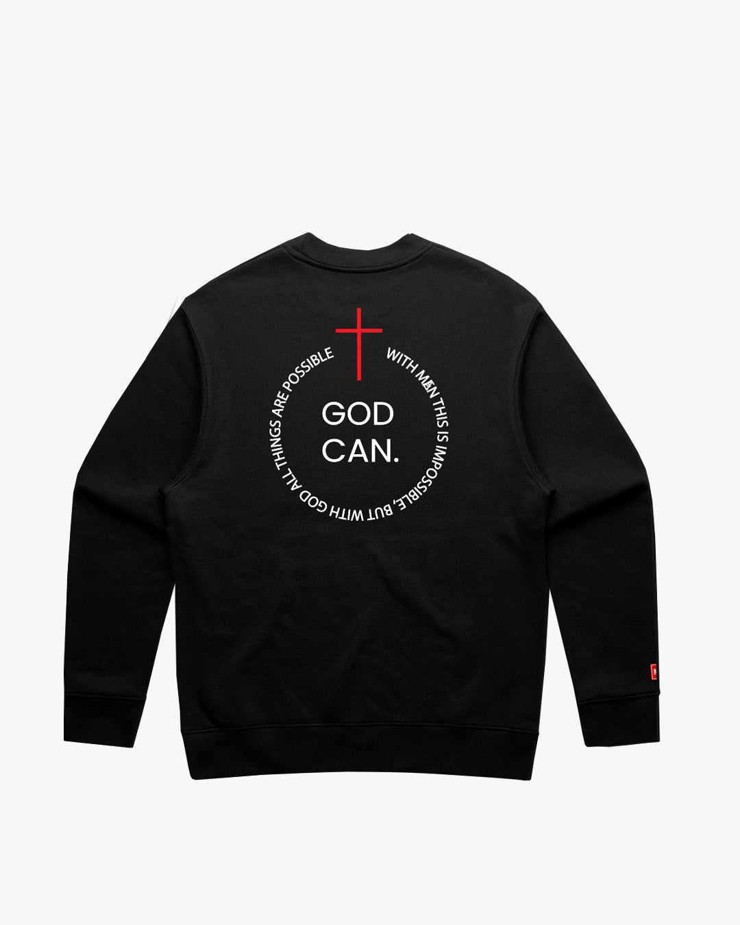 God Can Relaxed Fit Sweatshirt - Black