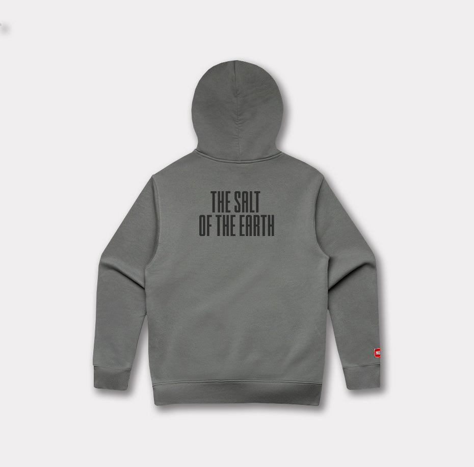 Salty - Fleece Hooded Pullover (Grey)