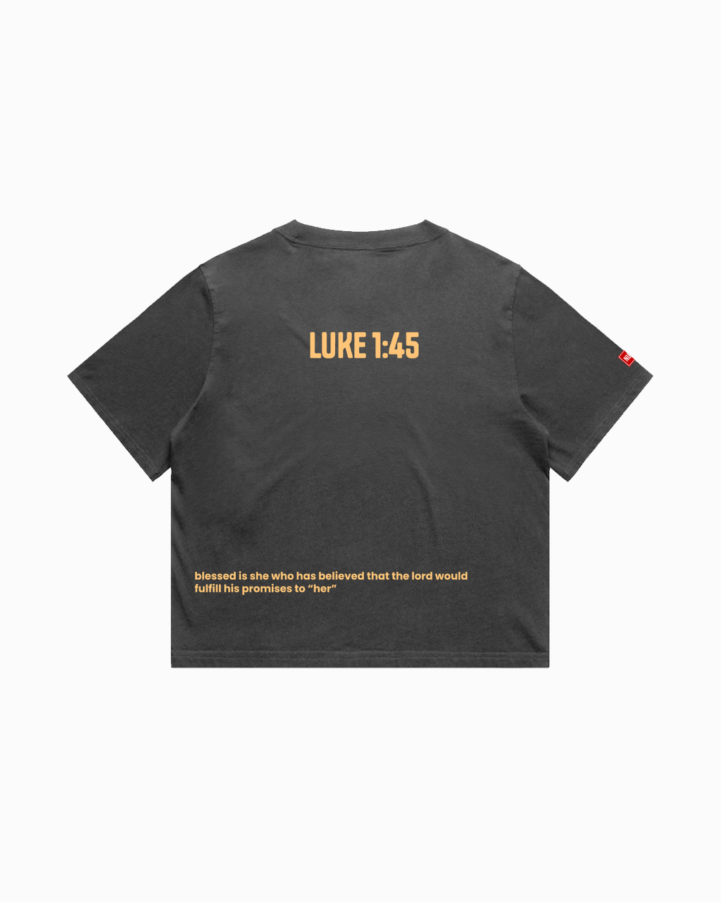 I AM HER Cropped Tee - Faded Black