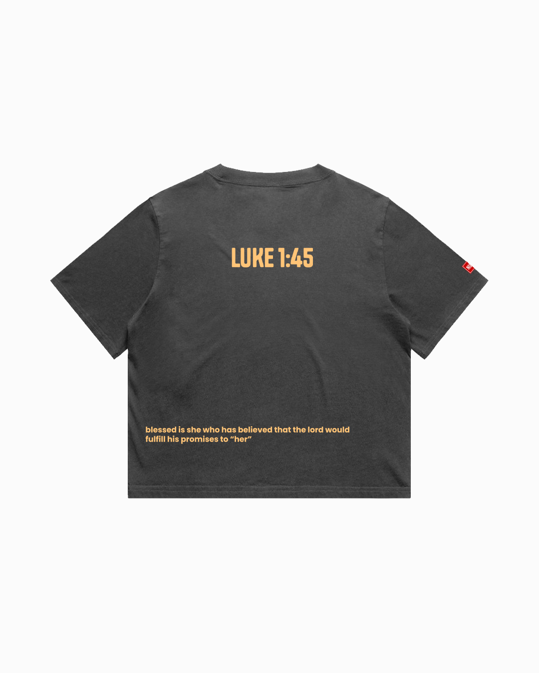 I AM HER Cropped Tee - Faded Black