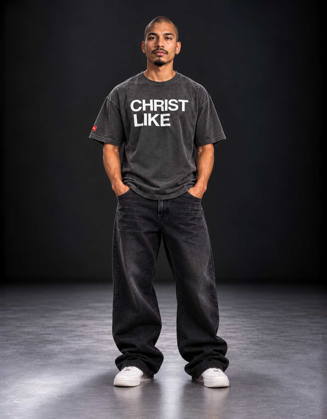 Christ Like Tee - Faded Black
