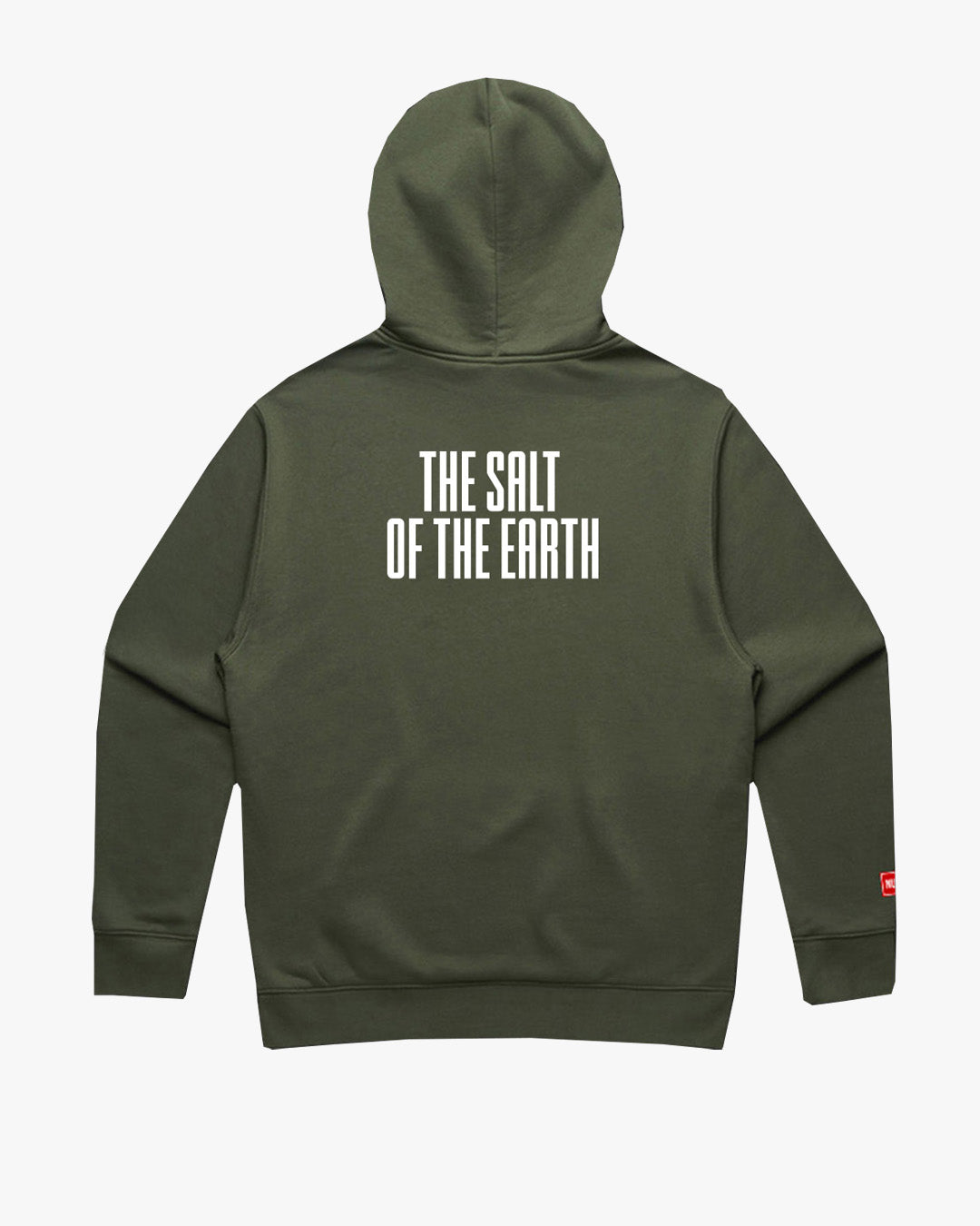 Salty Fleece Hoodie - Olive/White