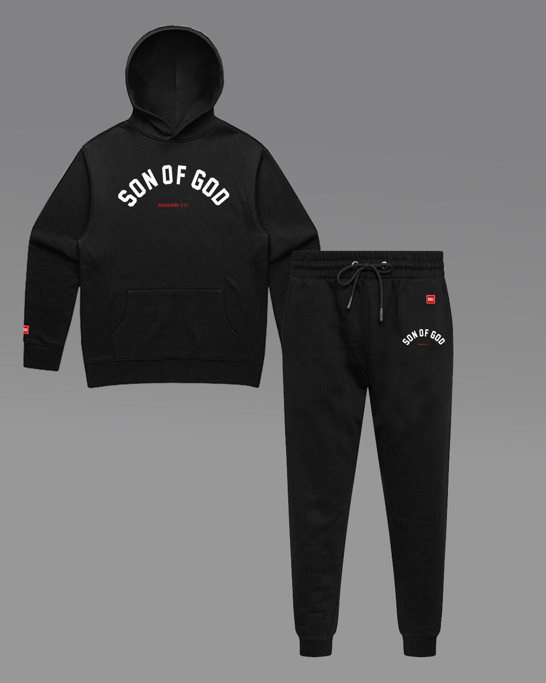 Son of God Hoodie Set - Black
